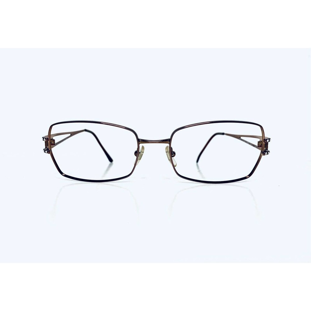 Versace Copper Metal Rectangular Glasses - image 2